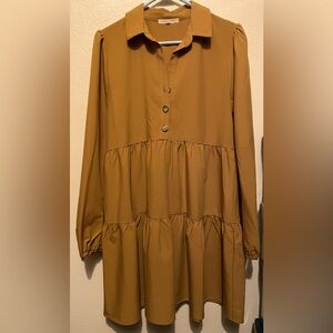 Copper Key Mustard Yellow Dress. Size Junior Medium